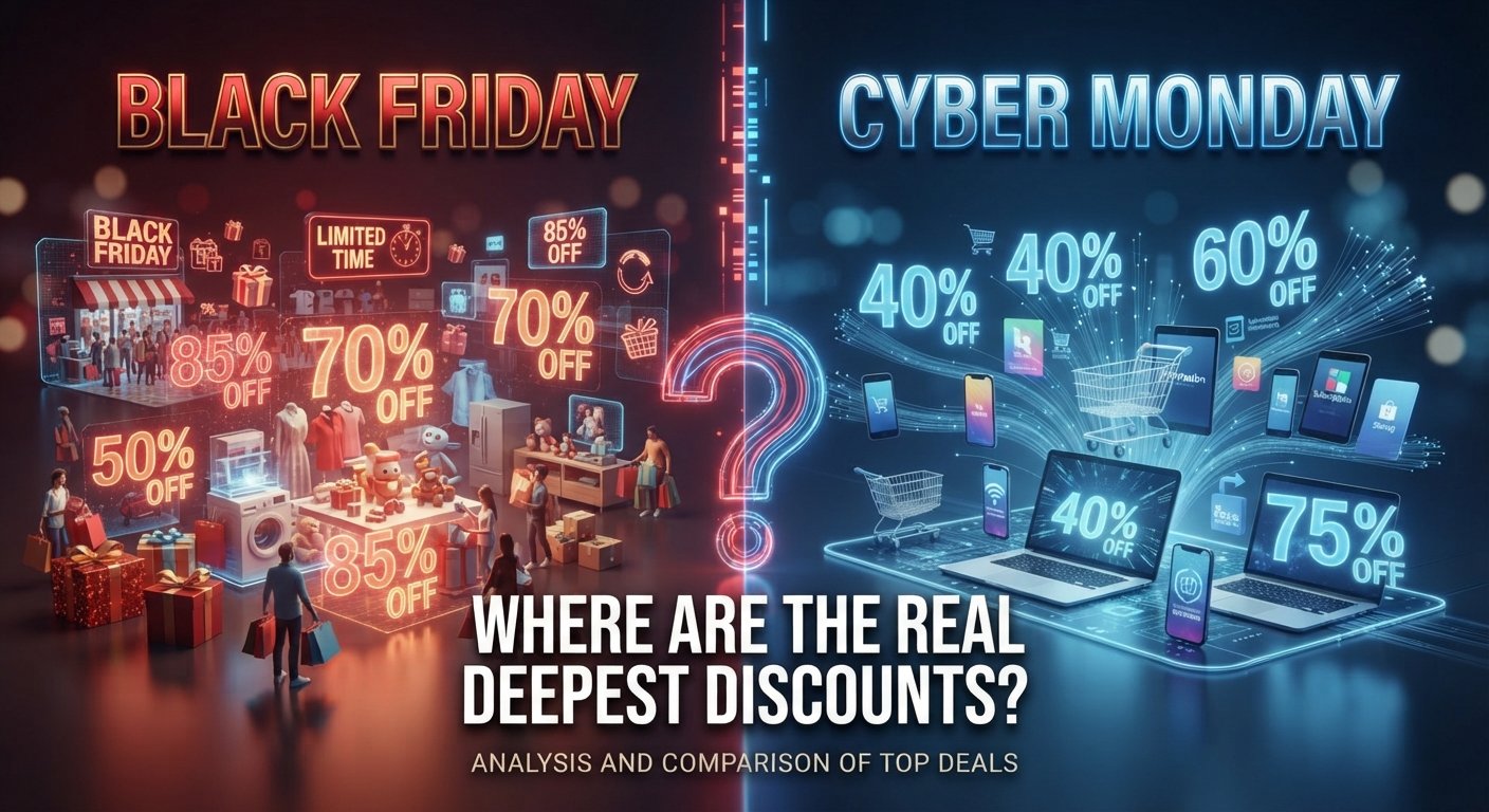 Cyber Monday vs. Black Friday: Where Are the Real Deepest Discounts?