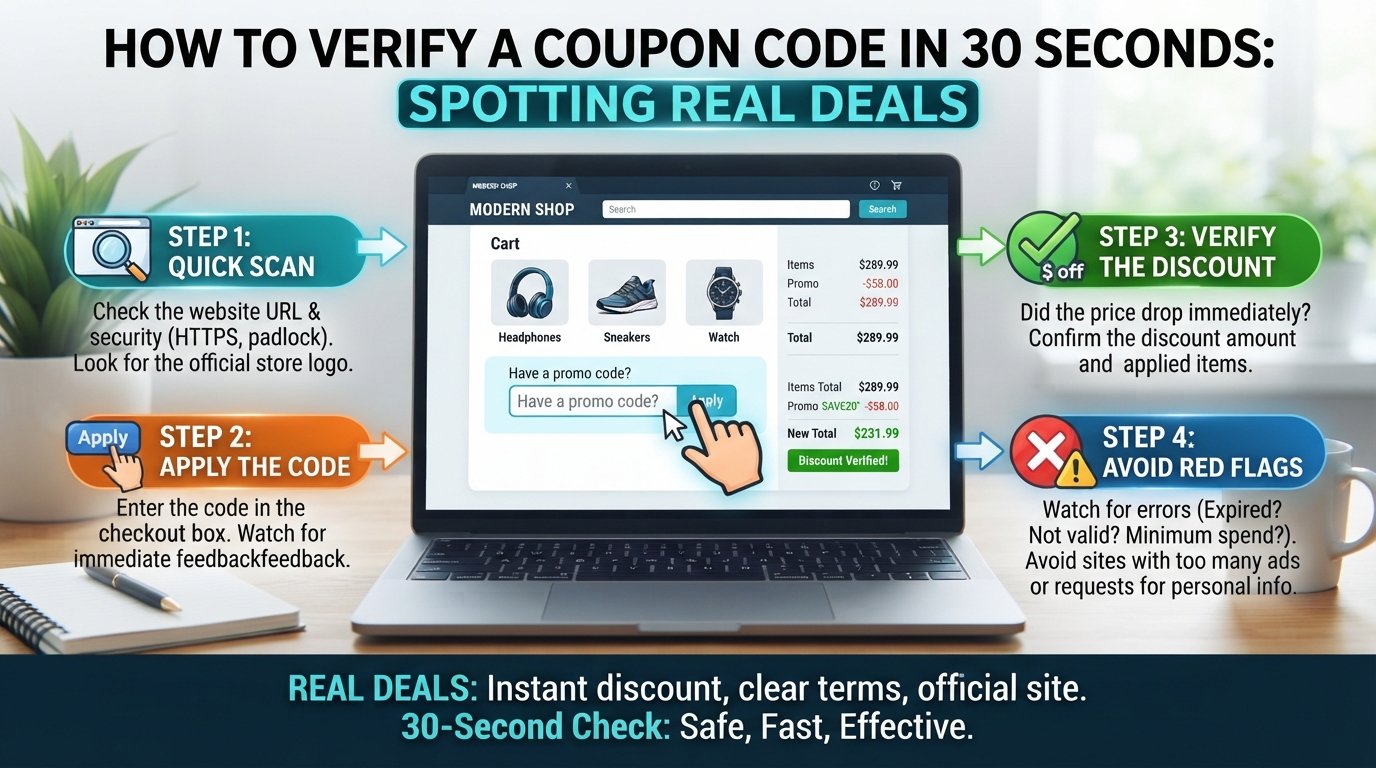 How to Verify a Coupon Code in 30 Seconds: Spotting Real Deals