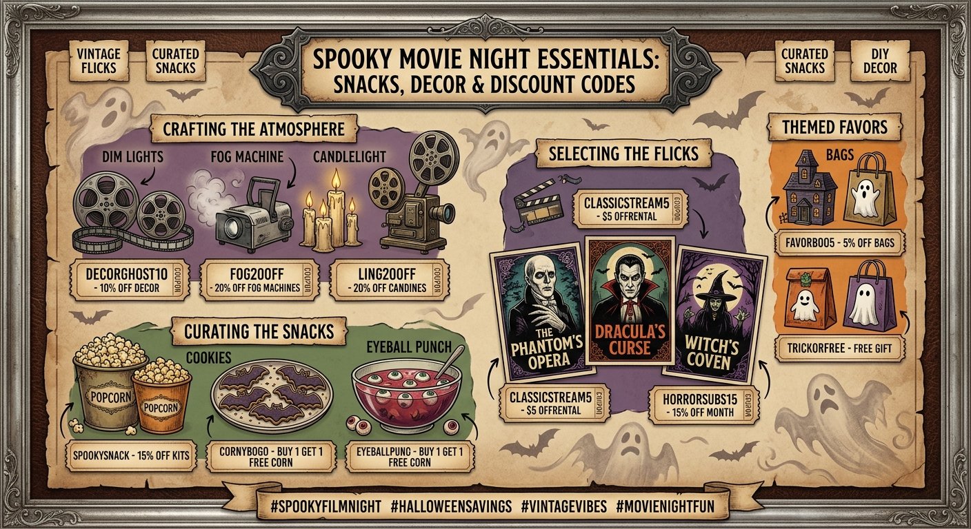 Spooky Movie Night Essentials: Snacks, Decor & Discount Codes for a Perfect Halloween