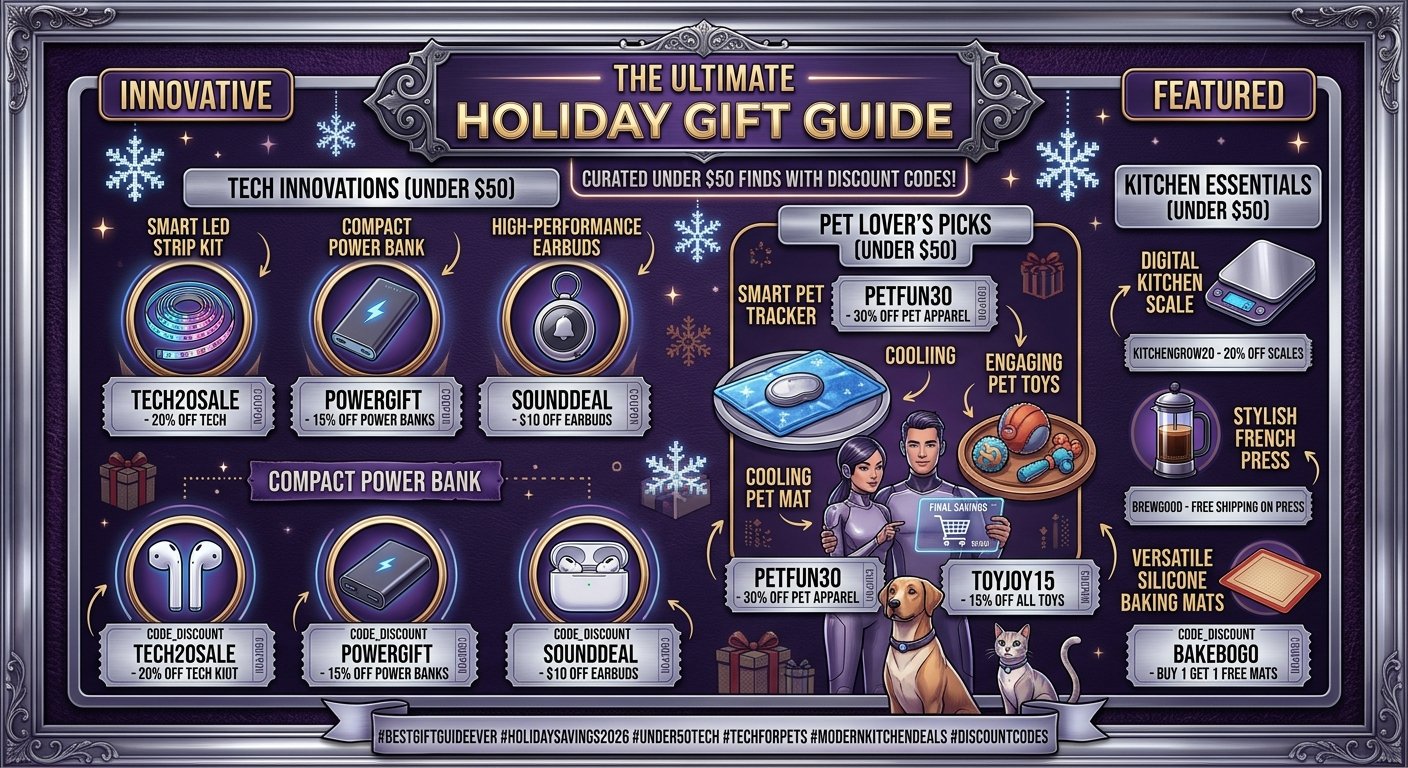 The Ultimate Holiday Gift Guide for Tech Lovers / Pets / Home Cooks (Under $50)