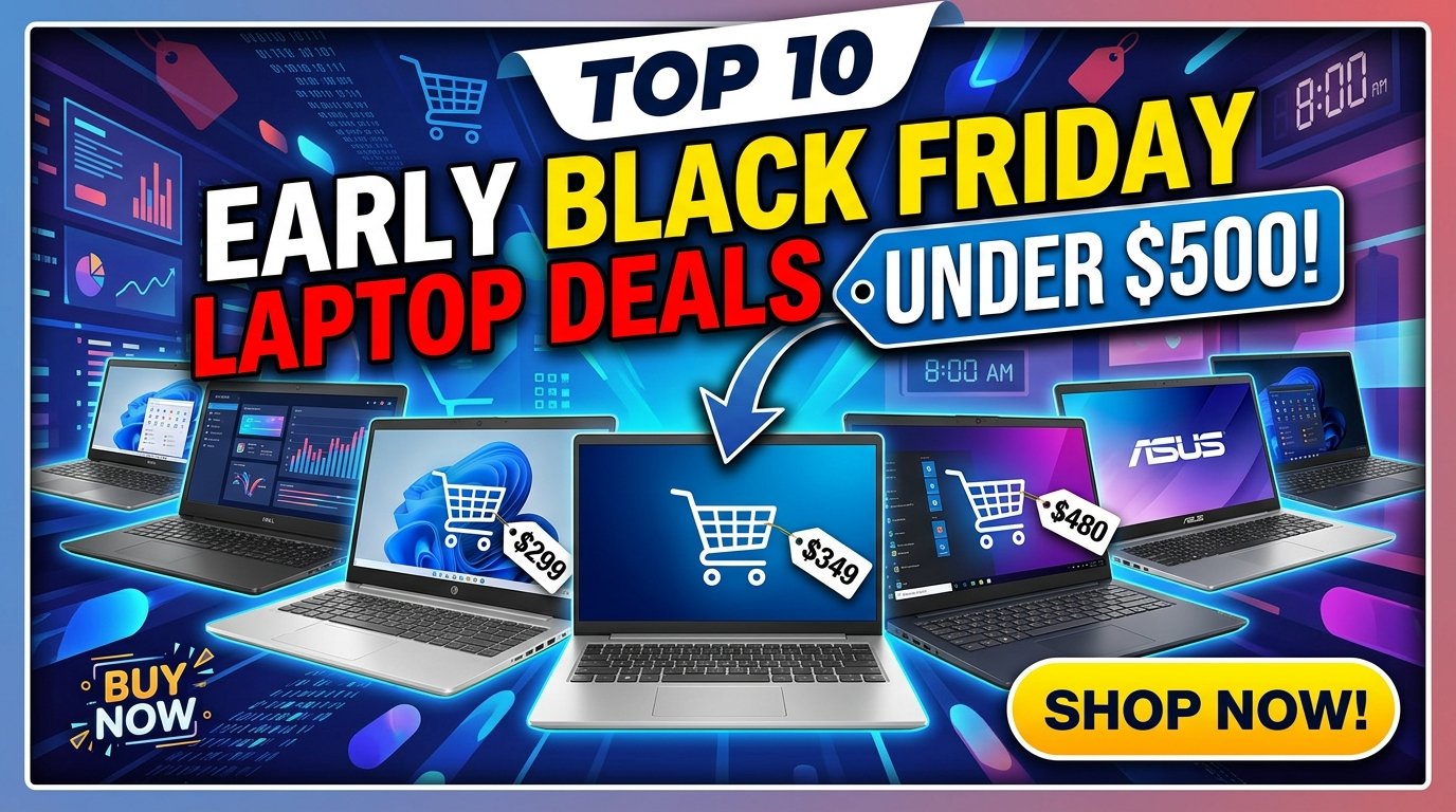 Top 10 Early Black Friday Laptop Deals Under $500 You Can Shop Right Now